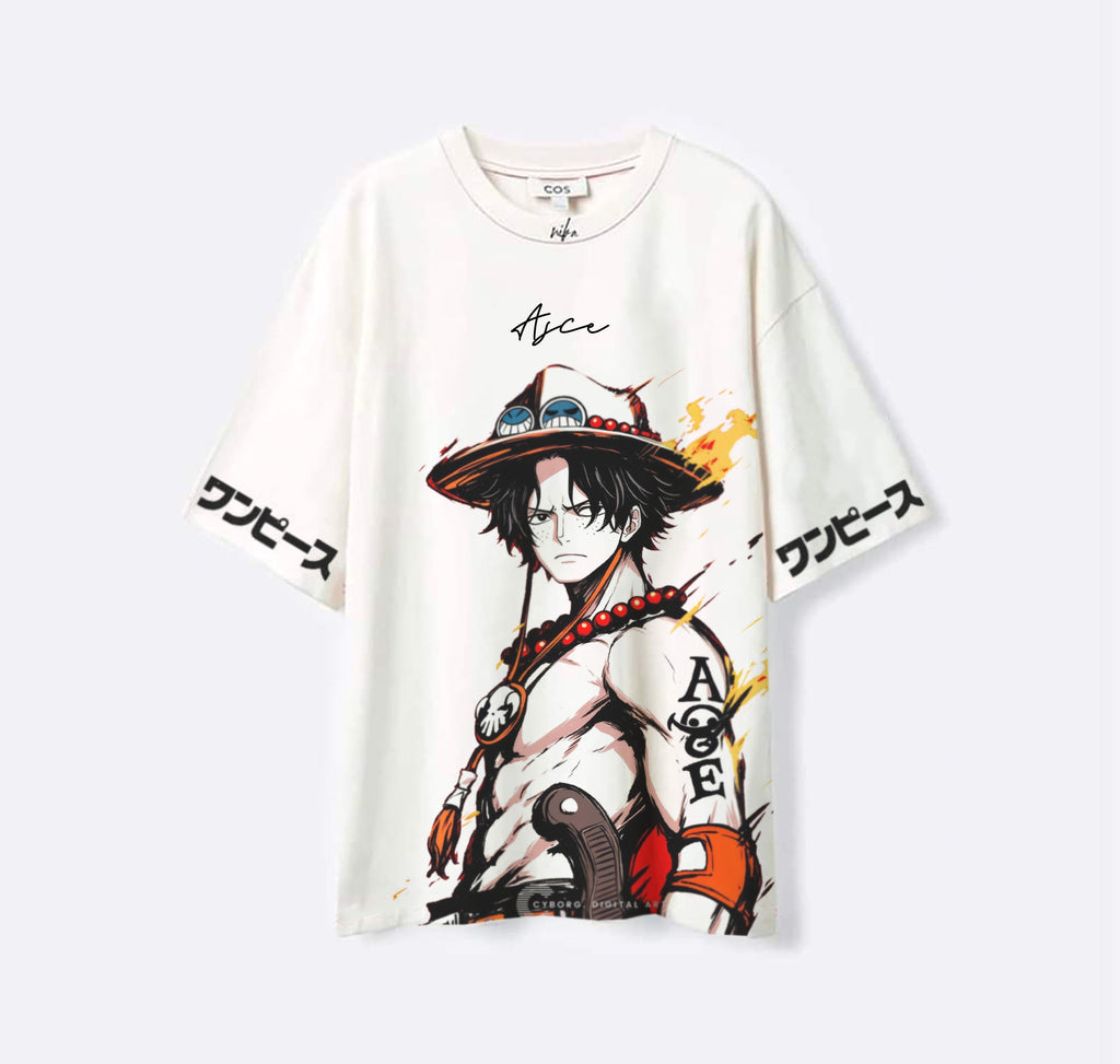 Ace - One Piece - Blanc - T-shirt