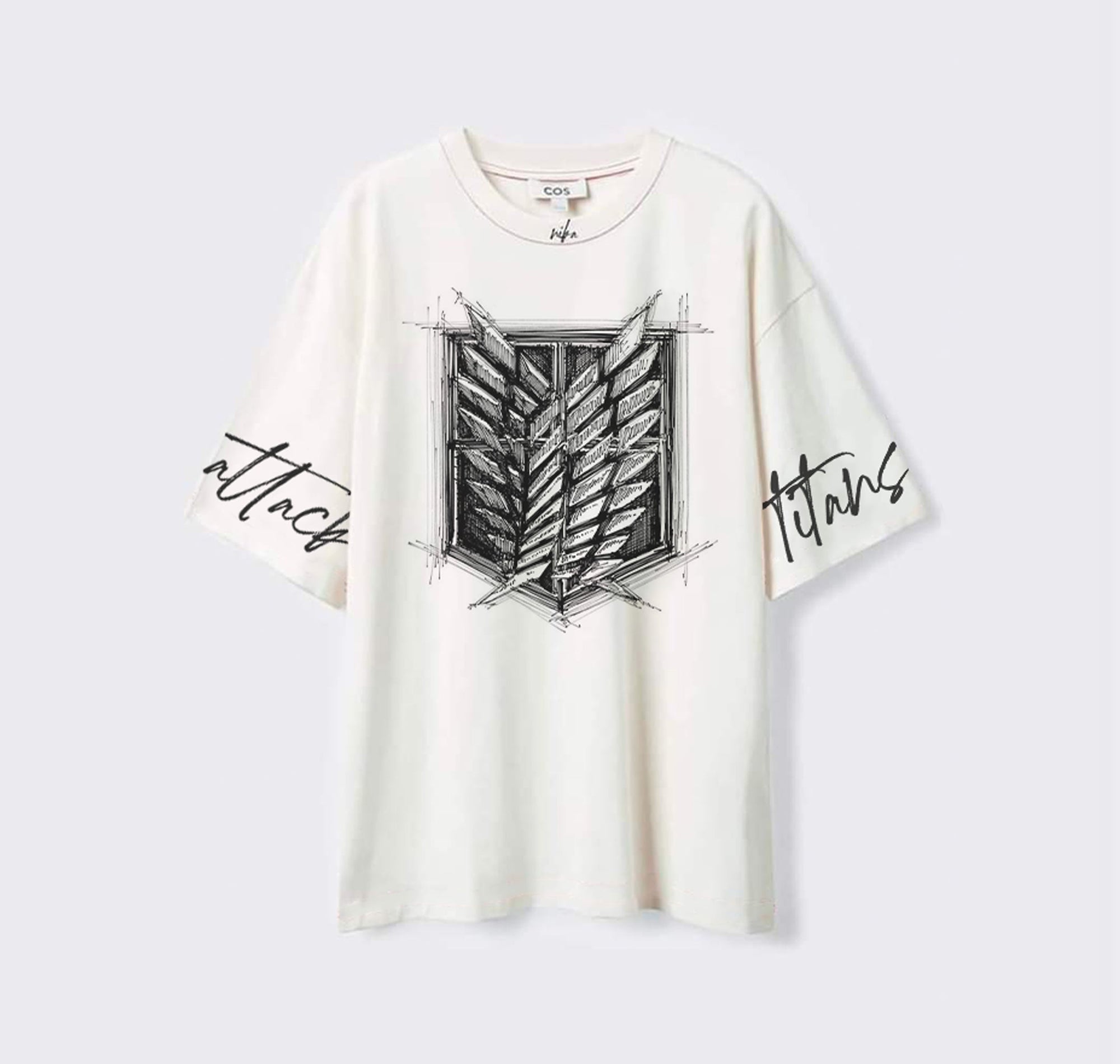 Attack on Titans Logo - AOT - Blanc - Tshirt