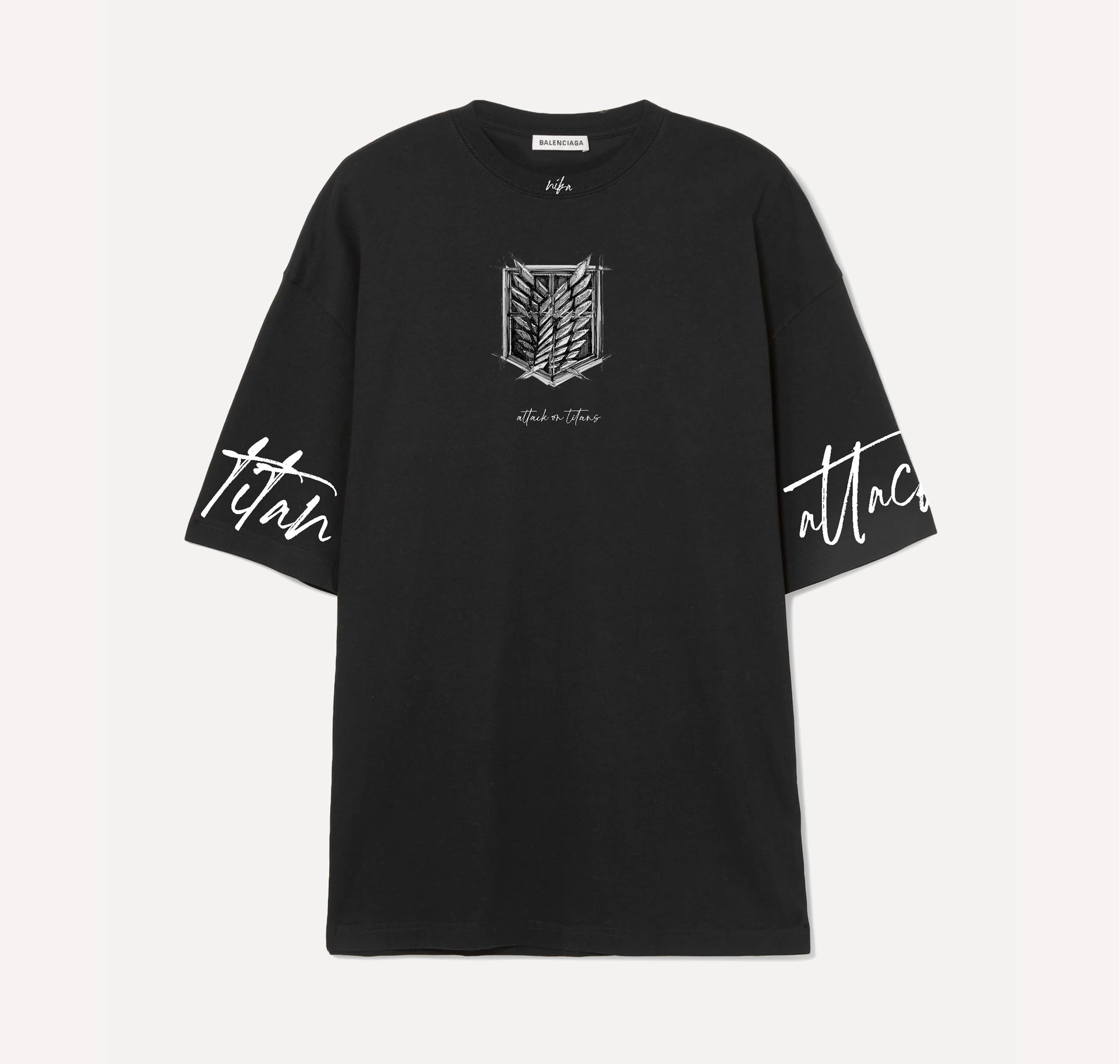 Attack on Titans Logo - AOT - Noir - Tshirt