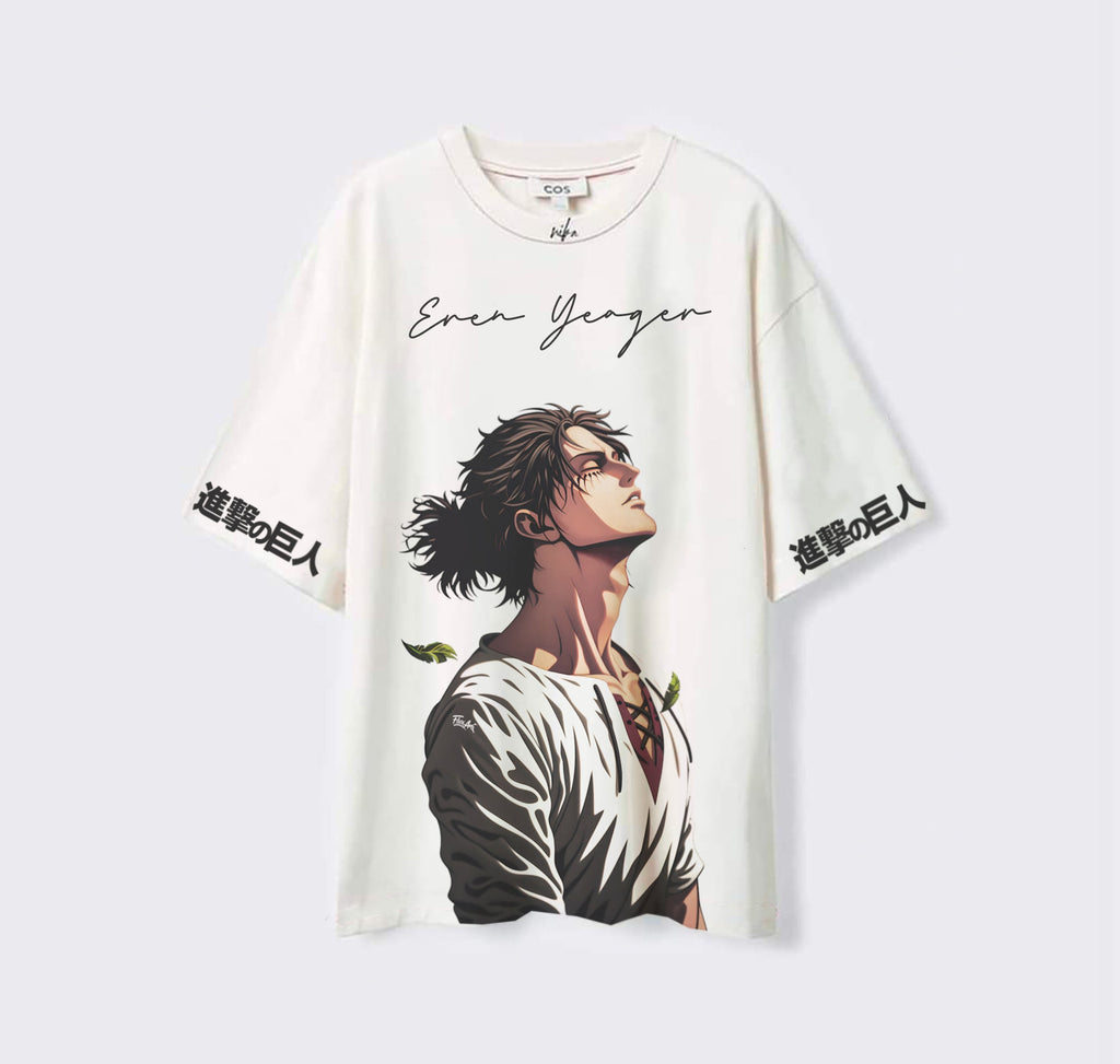 Eren Yeager - AOT - Blanc - Tshirt