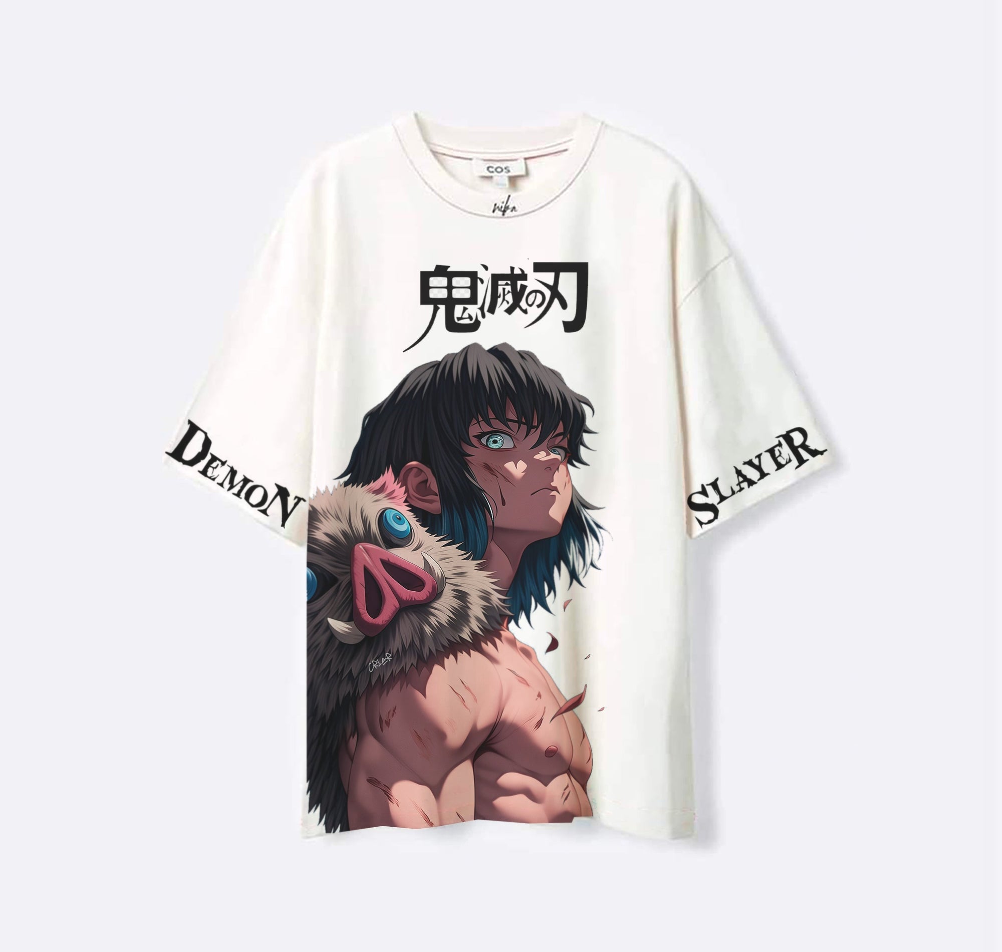 Inosuke Hashibira - Demon Slayer - Blanc - T-shirt