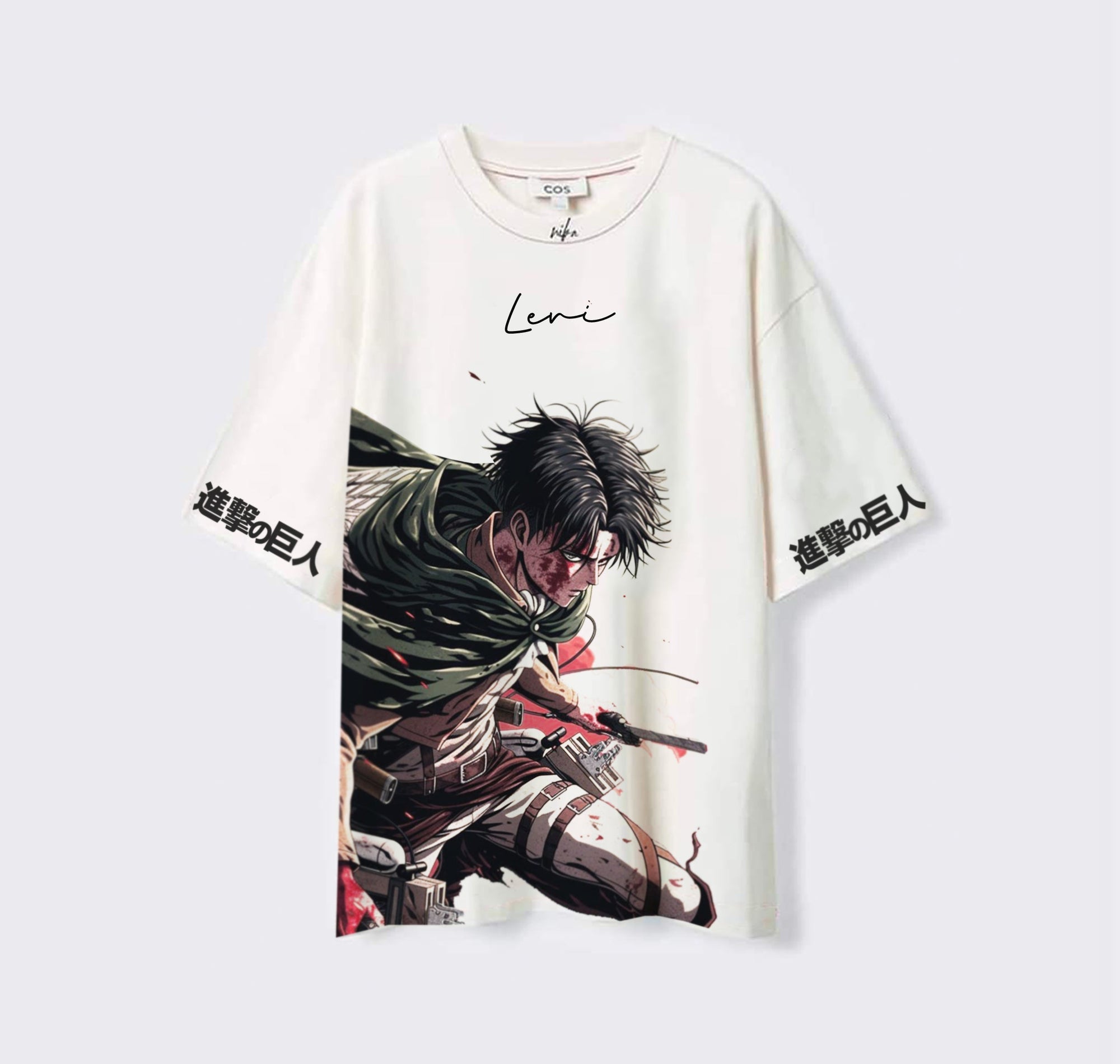 Livai Ackerman - AOT - Blanc - T-shirt