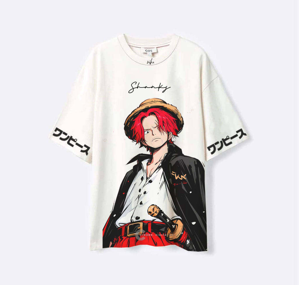 Akagami Shanks - One Piece - Blanc - T-shirt