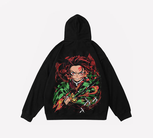Tanjiro Noir - Demon slayer  - Capuche