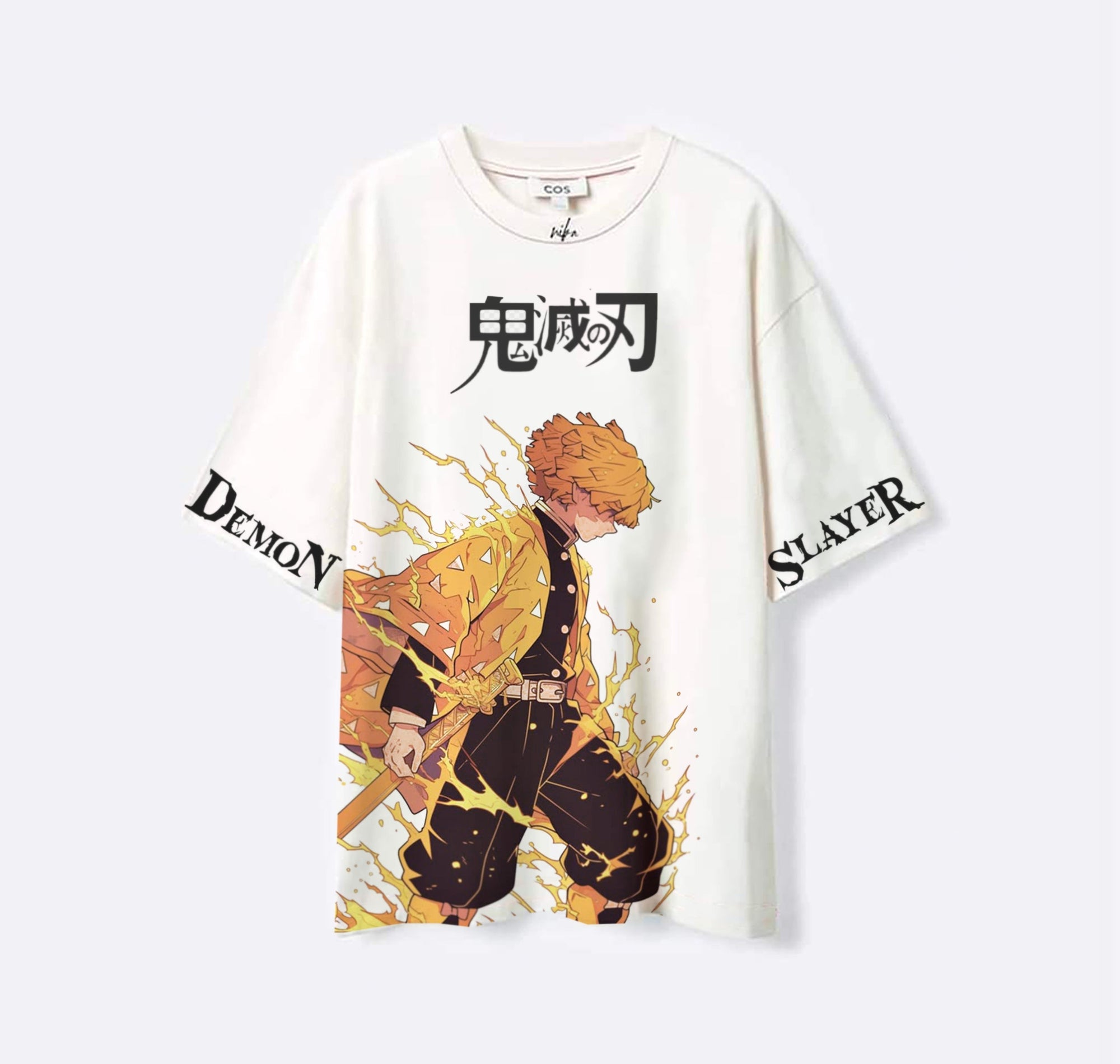 Zenitsu Agatsuma - Demon Slayer - Blanc - T-shirt